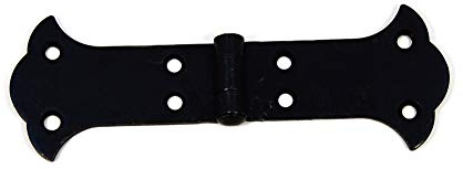 2 cerniere da 135 x 47 mm, vecchie guarnizioni nel negozio di restauro per porta obsoleta, stile vintage, simmetrico, nero, cerniere in ferro, cerniere antiche