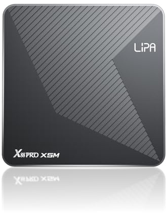 Lipa X88 Pro S905X5M Android TV Box 4-64GB Android 14 - Mediaplayer für TV - Media Streamer - TV Box Android - 1000M LAN und WiFi - 8K Decoder - Apps via Playstore und Internet