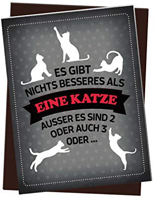 Kühlschrankmagnet mit Spruch: Es gibt Nichts besseres als eine Katze