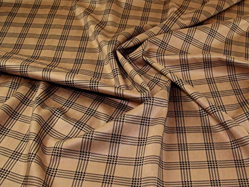 Veloursleder, Scuba-Strickstoff, kamelfarben, Meterware