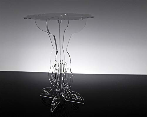 Slato Colia Couchtisch, modernes Design, aus transparentem Acryl 38 x 50 cm