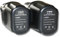vhbw 2x batteria sostituisce Dewalt DE9054, DE9054-XJ per utensile elettrico (2100 mAh, NiMH, 3,6 V)