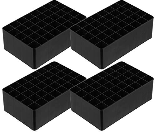 STOBOK 4Pcs Black Marker Pen Holder, 40-Slot Desk Organizer Tray, Plastic Stationary Storage Box for Office Home Art Supplies