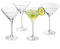 EVEREST GLOBAL Martini-Gläser mit gerippter Optik, mundgeblasene Cocktailgläser mit Stiel, 213 ml, Vintage-Martini-Glas für Bar, Martini, Cosmopolitan, Manhattan, Gimlet, Pisco Sour