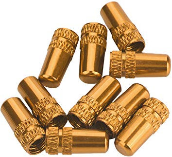 Verrückter Fahrradventilkappe, Aluminiumlegierung Korrosionsschutz 10 STÜCKE 5 Farben Französisch Ventilkappe, für Fahrrad Fahrrad(Gold)