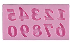 stafil Silikonform Mini Zahlen Modellierform 3.2x5.8x0.7 cm 5 ml für Gießharz Modelliermasse Candle Liner Spülmaschinenfest Ganzjährig Material Silikon Lebensmittelecht false