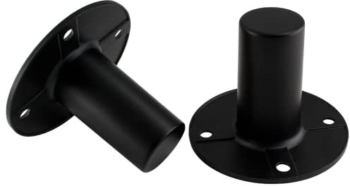 Waziaqoc 2PCS Speaker Pole Mount, Speaker Stand Top Hat Speaker Cabinet Pole Mount, 4.19 x 2.95, Black