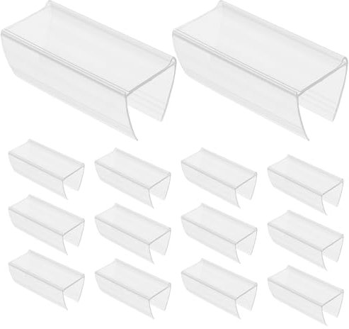 UKCOCO 30 Pezzi Porta Etichette Per Scaffali in Pvc Trasparente Clip Per Cartellini Prezzo Supporto Etichette Per Organizzazione Ufficio Supermercato Casa