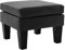 Makastle Fußhocker Sitzhocker Eingangbank Hocker Bank Sitzbank Fußbank Schemel Polsterhocker Ottoman, 54 x 54 x 43,5 cm Schwarz Kunstleder