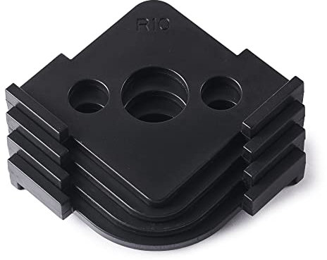 HERMIT TOOLS Pack of 4 Corner Radius Routing Templates - Router Bit Templates for Woodworking - 8 Different Radius Sizes