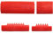 4Pcs Holzmuster-Malwerkzeug Imitation Holzmaserung Malwerkzeug Set Gummi Holzmaserung Malrolle für die Hauswand (Rot)