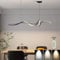 LED Pendelleuchte Wohnzimmer Esstisch Hängelampe Hängeleuchte Dimmbar Schwarz Pendellampe Küchen Büro Decken Hängend Lampe Modern Höhenverstellbar Esszimmerlampe mit Fernbedienung (L100cm, Schwarz)