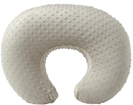 ESEN Baby Nursing Pillow and Body Positioner for Breast Feeding and Bottle Feeding, Ultra Soft Baby Breastfeeding Pillows with Removable Nursing Pillow Cover for More Support for Mom and Baby (Brown)