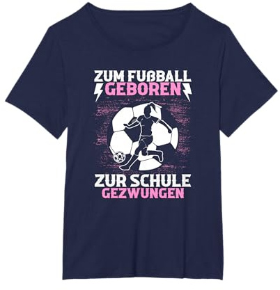Frauen Fußball Damen Fußballerin Schule Fußball Mädchen T-Shirt