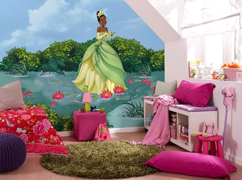 Vlies Fototapete -Tiana Lucky Pond - Größe 300 x 250 cm - Kinderzimmer, Tapete, Kindertapete
