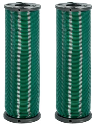 200m x 0,67mm Bindedraht Dünn Grün.2 Rollen Pflanzenbinder.Blumendraht Basteln Draht zum Dekorieren Basteldraht Wickeldraht Gartendraht für Handwerk Pflanzen Blumen Garten Bastelarbeiten(100m/Rolle)