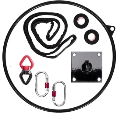 Aerial Hoop Ring Zirkusrad 1 Punkt Aufhängung - komplettes Set - Durchmesser 80 bis 110cm - Aerial Ring für Luftakrobatik Fitness