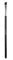 Pinceau Eyeliner à Angle Fin - Pinceau de Maquillage de Précision pour Eye-Liner en Gel - Poils Synthétiques Ultra-Fins de Qualité Supérieure Pour Sourcils Yeux Cil