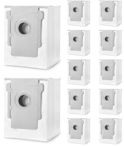 12 Sacs d'aspirateur pour iRobot Roomba i7 i7+ j7 j7+i3 i3+ i4 i4+ i6 i6+ i8 i8+S9 S9+ E5 E6 E7, Sacs à Poussière, d'accessoires Rechange pour iRobot Roomba Aspirateur