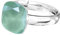 925 Sterling Silber 44 farben Ringe für Damen Verstellbarer mit Marken Kristalle - Glänzend Cubic Zirkonia Ring Fingerring Kommt in Schmuck Geschenk Box (Mint Green)