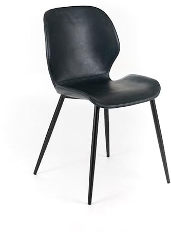 MONDO VIRO Elegante Stühle aus Kunstleder Liam Soft Touch Vintage 45 x 55 cm 83h (4, Petrol)