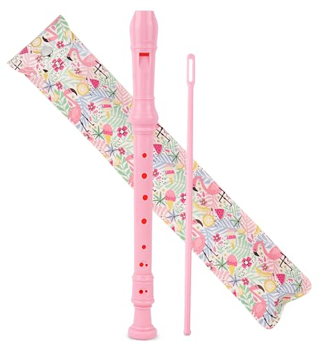 Czzmy Blockflöte für Anfänger Sopran Deutsche Griffweise, 8-Loch Flöte für Erwachsene(2-Flamingo)