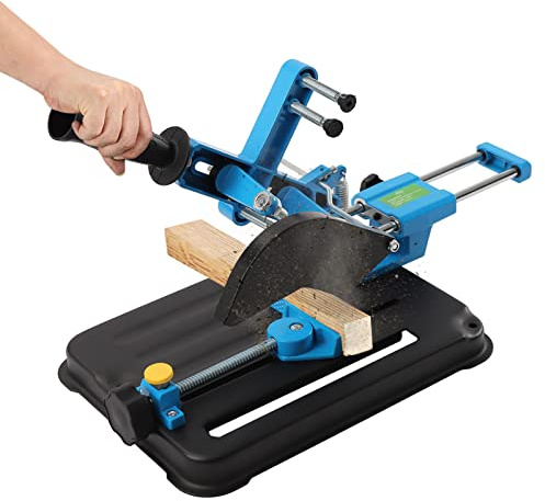 Winkelschleifer Halterung, Winkelhalter Trennständer, für Trennscheiben mit Ø 100 und 125 mm, Winkel einstellbar 0-45°, Winkelschleifer Feste Universalhalterung für Metallbearbeitung und DIY