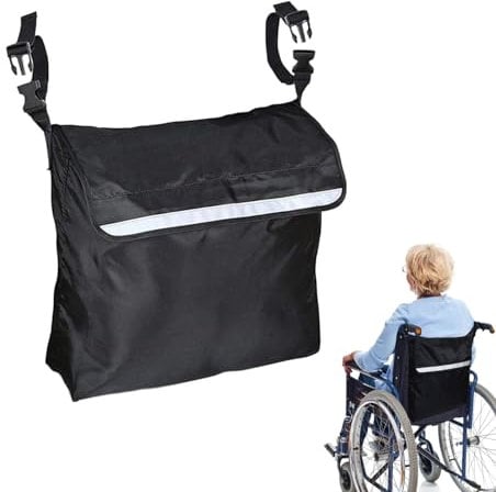 Zaino Multifunzione Impermeabile in Tessuto Oxford per Sedia a Rotelle, Borsa per Sedia a Rotelle, Zaino per Sedia a Rotelle, Borsa Portaoggetti Resistente per Trasportare Oggetti Essenziali