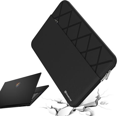 Smatree Borsa antiurto da 15,6 pollici su misura per MSI Creator 15 A11/A10, Stealth 15M/15, Alpha 15 A4DEK/A3DD, Stealth GS66 12U/11U/10U/10S, WS66 11U/10T, Delta 15 A5EFK, nero (E619)