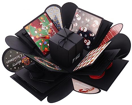 CAXUSD 1 Stück Handgefertigte Diy-fotoalbum-geschenkbox Fotobehälter Kasten Deckel Langlebiges Material Personalisierbar Für Weihnachten Geburtstag