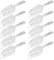 Lot de 24 pelles en plastique transparent pour bonbons, buffet, farine, sucre, dessert, popcorn, crème glacée, mariage