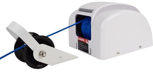 Big Water 45 Electric Boat Anchor Winch, 45 lbs Capacity, Saltwater Compatible with Remote Control, White