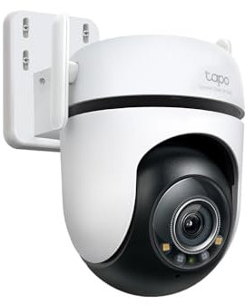 Tapo 2K 4MP Telecamera WiFi Esterno Visione Notturna a Colori Starlight, PTZ 360°, IP66, Connettività WiFi/Ethernet, Rilevamenti Smart AI, Tracciamento Intelligente, Allarme Sonoro e Luminoso, C52A