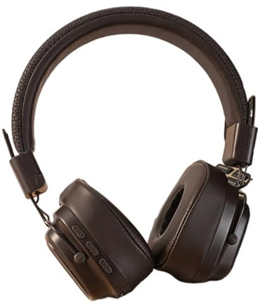 Kabellose Kopfhörer - Reise Over Ear Headset, Blauzahn-Kopfhörer, Geräuschunterdrückung, kabellos, Vintage Heavy Bass für Damen Herren, Tragbares Head-Mounted Headset