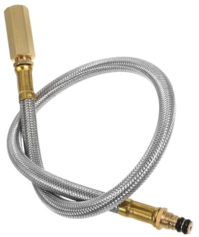 FONDOTIN Tubo Flessibile per Bombola del Gas 0,34 m per Fornello da Campeggio e Barbecue, Prolunga Resistente in Acciaio per Collegamento Stufa Versatile Outdoor