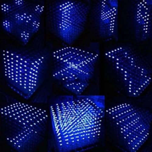 URPIZY LED Kit für 8x8x8 cm Würfel, DIY LED-Licht-Kit mit 512 LEDs für 3D-Effekte, inklusive USB-Kabel und STC12C5A60S2 Mikrocontroller, für Hobby und Modellbau