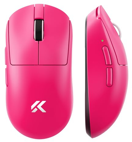 MCHOSE A7V2 Pro Souris Gaming sans Fil Esport, Légère, PAW3395, 26000 DPI, TOPSPEED Connet 8K Polling Rate, Connexion Filaire USB-C / 2,4 G/sans Fil, Autonomie 130H, Compatible PC/Mac, Rouge Violacé