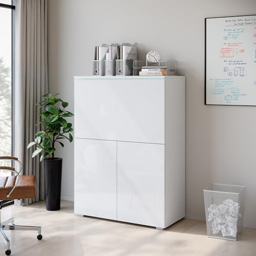 Muebles Slavic Mesa Escritorio Secretaria Vera - Largo de 125 x 90 cm - Mesa Oficina en Estilo Moderno - Escritorio Oficina Secretária para el Dormitorio, el salón - Home Office