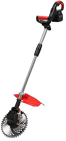 Schnurloser Rasentrimmer Edger, 1800W Grasschneider, Wiederaufladbarer Rasenkantenschneider mit 2 Akkus, Ladegerät, 3 Klingen, Verstellbarer Kopf