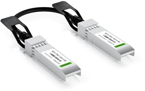 Broadbe Câble DAC SFP+ 10G 0,1 m | Direct Attach Copper, Connecteurs SFP+, Réseau 10GbE, Plug & Play, Connexions rack à faible latence