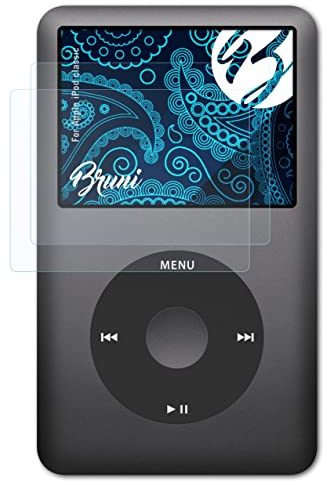 Bruni Schutzfolie kompatibel mit Apple iPod classic Folie, glasklare Displayschutzfolie (2X)