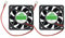 2-Pack 60mm by 60mm by 15mm 6015 12V DC 0.10A Ball Bearing Brushless Cooling Fan 2pin