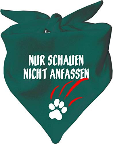 Hunde Dreiecks Halstuch (Fb: türkis) (Gr. 2 (68 cm)) Nur schauen Nicht anfassen