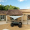 WERKA PRO Toldo de Sombra Triangular Crema 5 x 5 x 5m