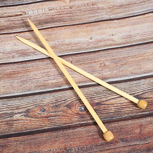 2 Stück Stricknadeln für Schal, 13,8 Zoll Stricknadeln Lang Einzelpunkt Stricknadel Webwerkzeug Hölzerne Stricknadeln für DIY Schalpullove(10mm)