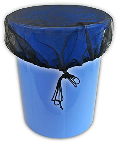 Vendix Tapa para Barril de Lluvia Redonda Ø 90 cm - Red para Barril de Lluvia con Cuerda de tracción - Protección contra Hojas, Mosquitos y Larvas de Mosquitos (1x Pieza)