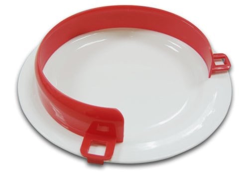 Plate Guard - Plate Surround - Disability Eating Aid - One Handed Eating Aid (Pack of Two, Red)