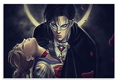 weqwe Anime Sailor Moon Poster, dekoratives Gemälde, Leinwand, Wandkunst, Wohnzimmer, Poster, Schlafzimmer, Gemälde, 60 x 90 cm