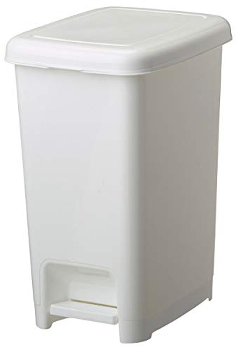 Poubelle de salle de bains à pédale, Poubelle 15L, Poubelle pour bureau, buanderie, Support sac intégré, Blanc CUBO ROSSIGNOL