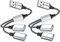 MOGOOD USB Splitter Kabel USB Y Splitter Adapter Dual USB 2.0 Netzkabe lweiterung für Lade/Daten übertragung Dual Double USB Port Extender Hub Extra Multiport Data Split Adapter für Laptop/Mac/Auto